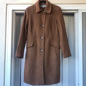 Anne Klein beautiful brown wool/cashmere coat
